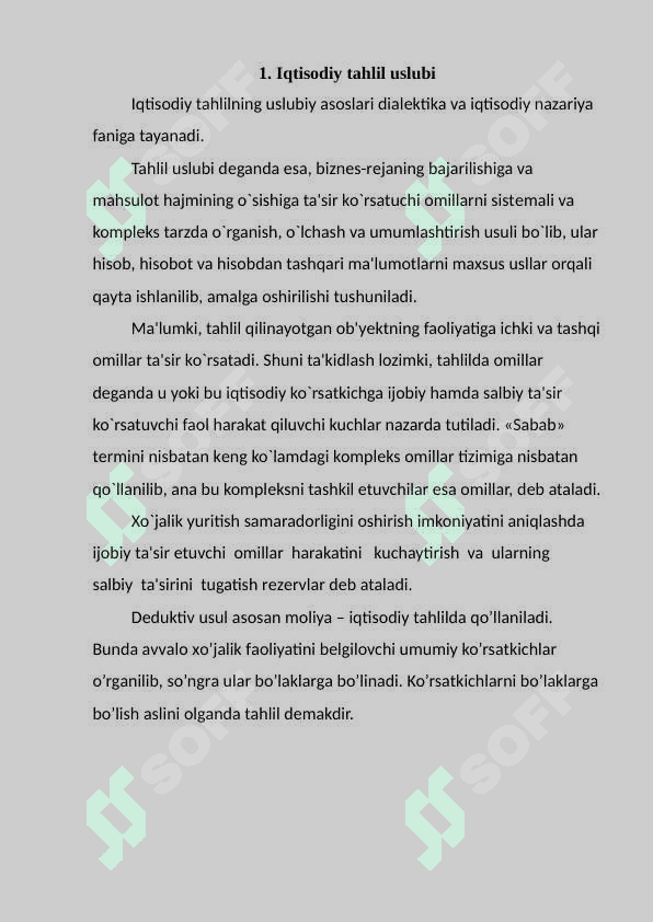 Iqtisodiy tahlil qilishning usullari 2