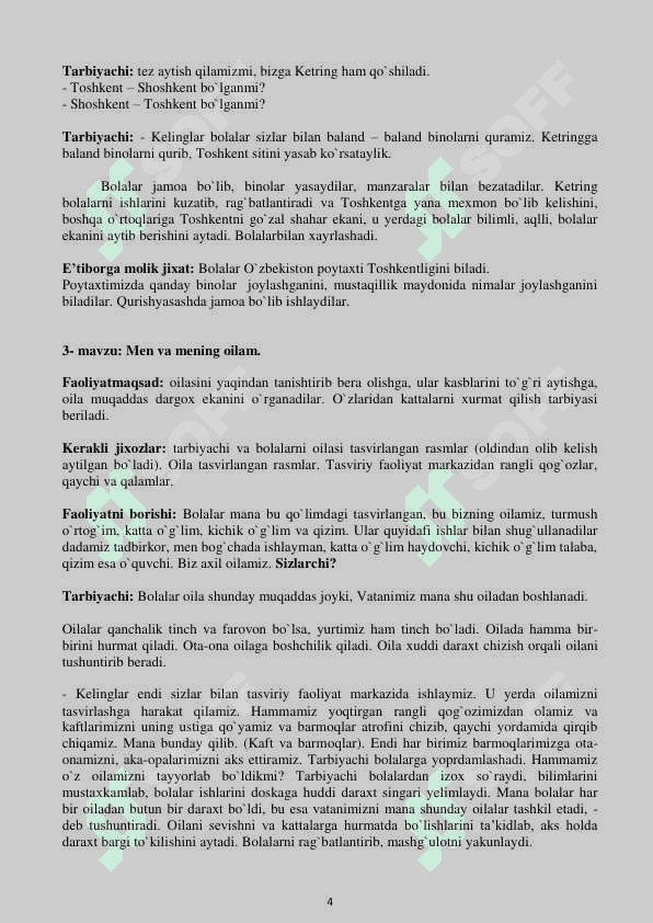 Nutq o`stirish mashg`ulot ishlanmasi 4