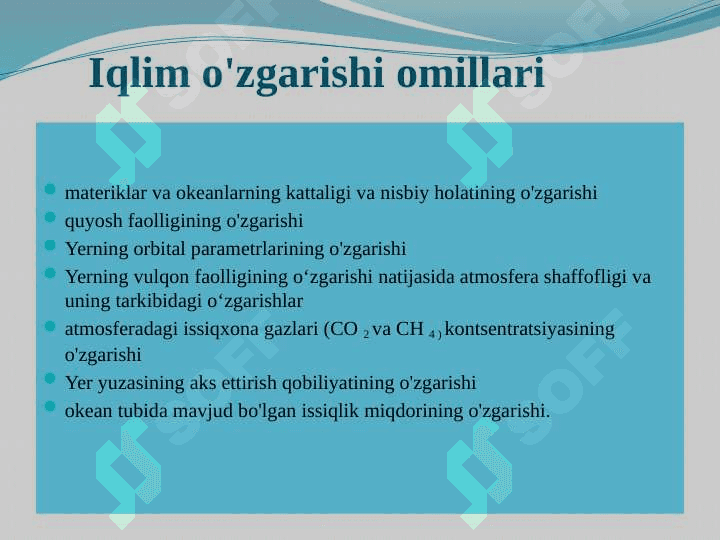 IQLIM O’ZGARISHLARI 3