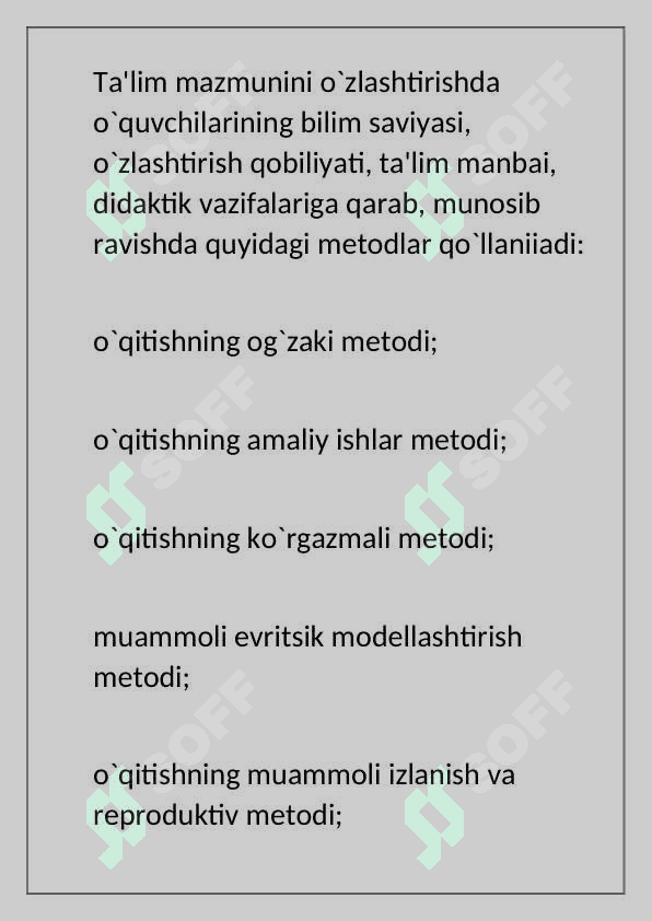 Ta’lim metodlari tafsifi 7