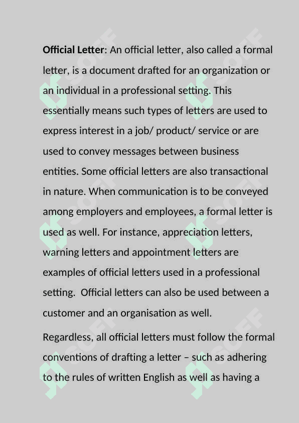 OFFICIAL   LETTERS 2