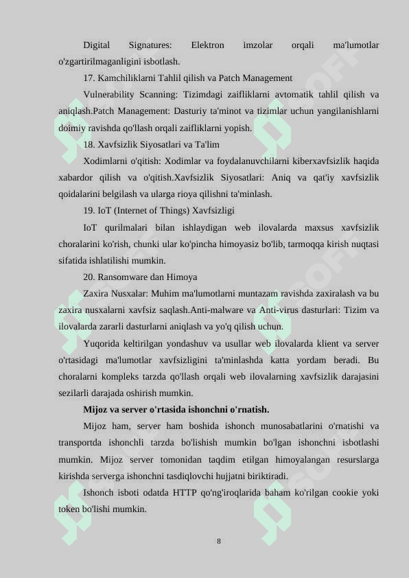 Loyiha ishi 8