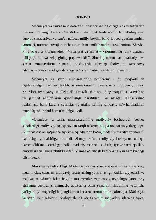 MADANIYAT VA SAN'AT MUASSASALARINI BOSHQARISHNING O‘ZIGA XOS XUSUSIYATLARI 2