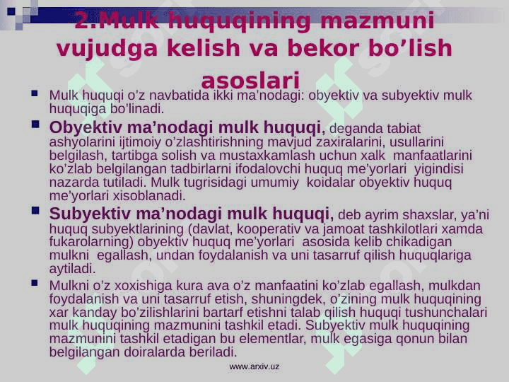 Mulk huquqi 6