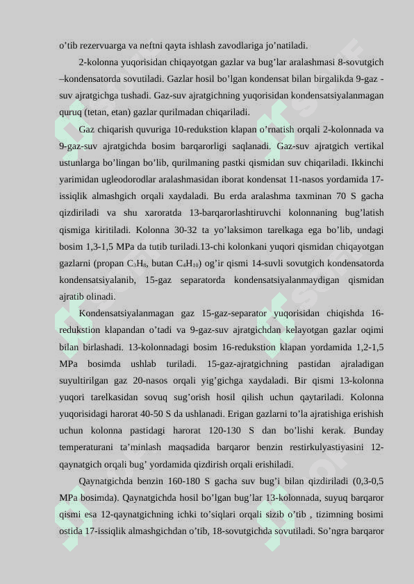 Neft va gazni qayta ishlashga tayyorlash 5