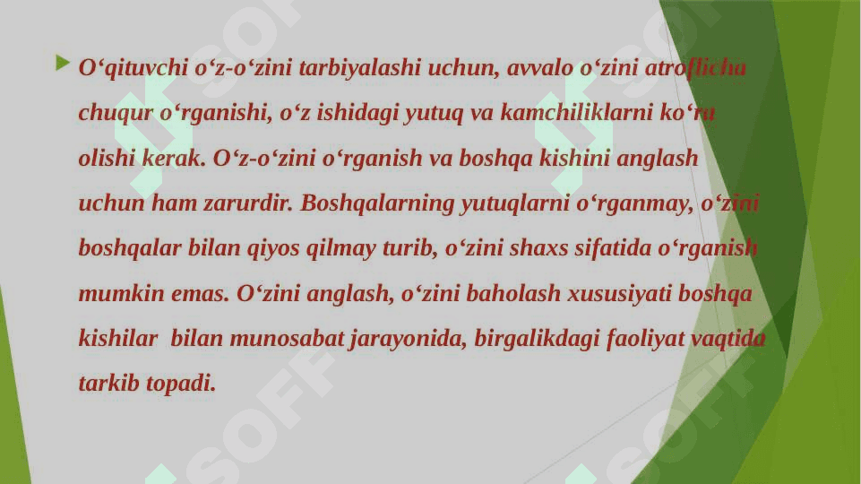 Oʻzini oʻzi tarbiyalash 4