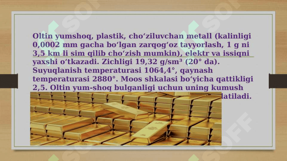 OLTIN ELEMENTI 6