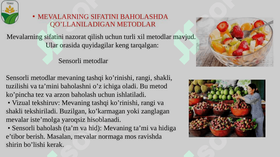 Mahsulot sifatini baholash don misolida 4