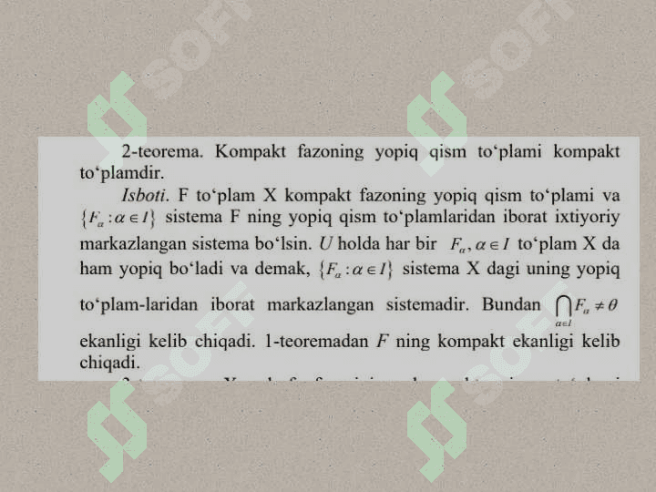 Kompakt va lokal kompakt fazolar 5