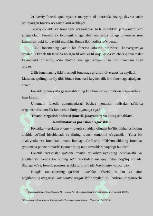 O‘zbek tilida tovush o‘zgarish hodisasi (fonetik jarayonlar) 4