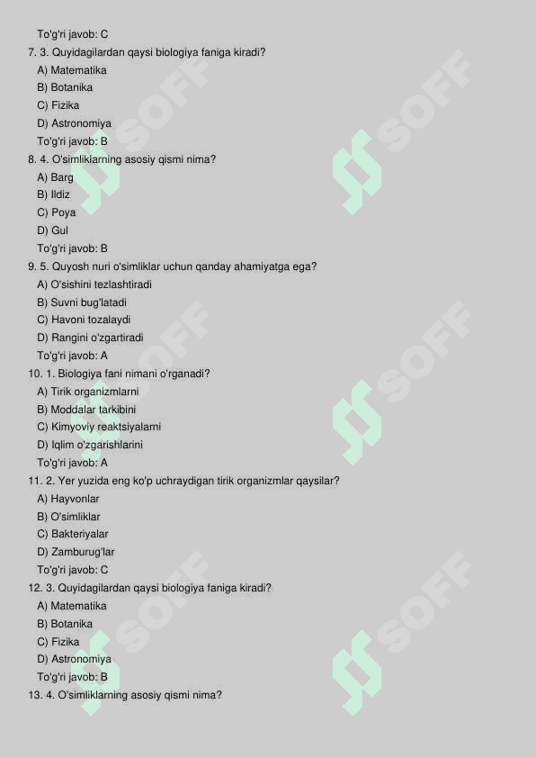 Biologiya test 2