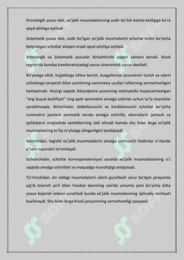 BUXGALTERIYA HISOBI SCHOTLARI VA ULARNING TURKUMLANISHI KURS ISHI 8