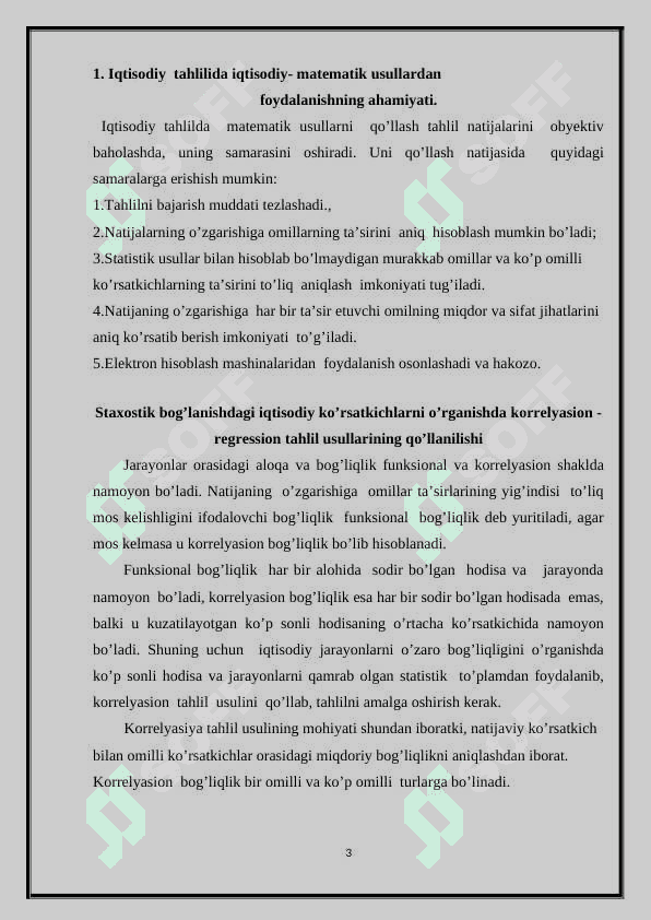 INTEGRAL USULI VA UNI TAHLILDA QO'LLANILISHI 3