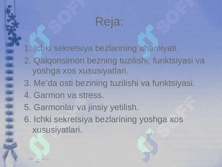 Ichki sekretsiya bezlarining yosh xususiyatlari 2