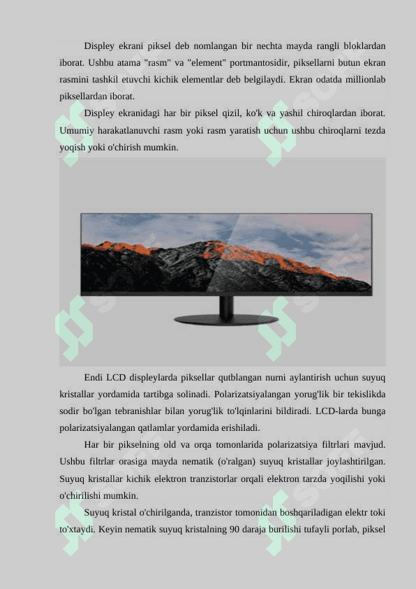 Zamonaviy tashqi qurilmalarning turlari. LCD monitorlar.docx 2