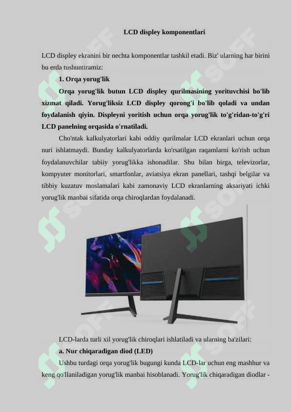 Zamonaviy tashqi qurilmalarning turlari. LCD monitorlar.docx 4