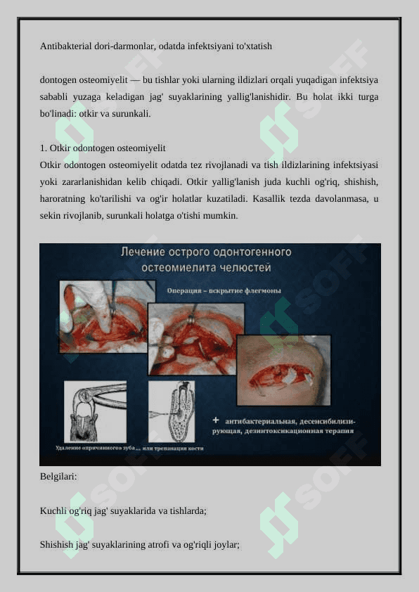 ODONTOGEN O`SMALAR. AMELOBLASTOMALAR KLINIKA VA DIAGNOSTIKASI 2
