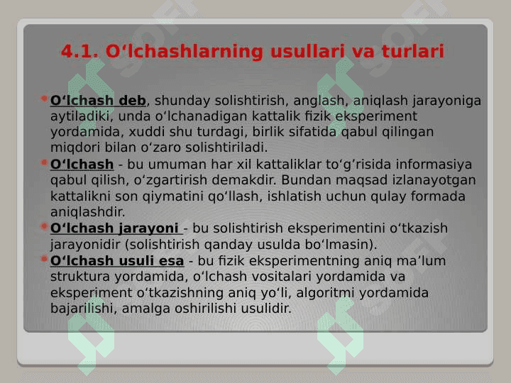 Oʻlchash usullari 2