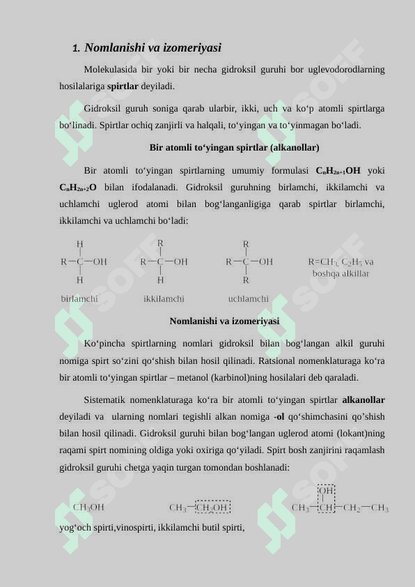 Ko’p atomli spirtlar, fenol asosida sintez                qilinadigan smolalar. 2