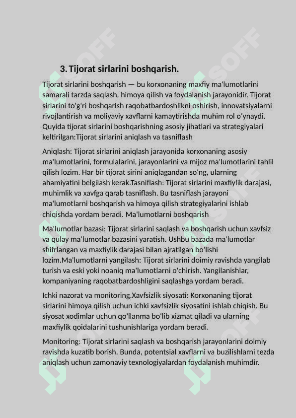 Korxoalarni tijorat siri. 8