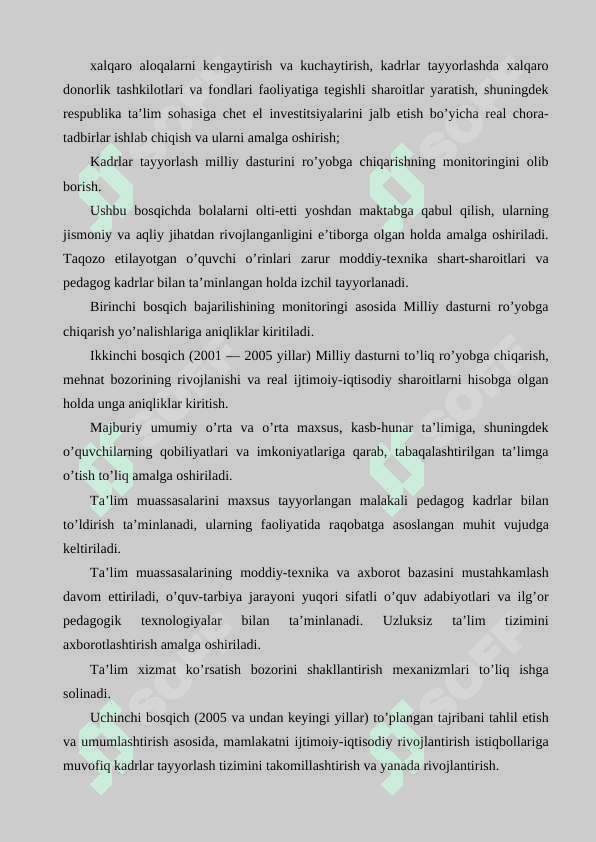 Kadrlar tayyorlash milliy dasturida ilm-fan va ishlab chiqarishning integratsiyalashuvi 8