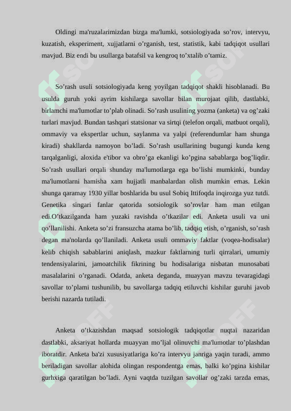To’plangan ma’lumotlarni tahlil qilish metodlari 7