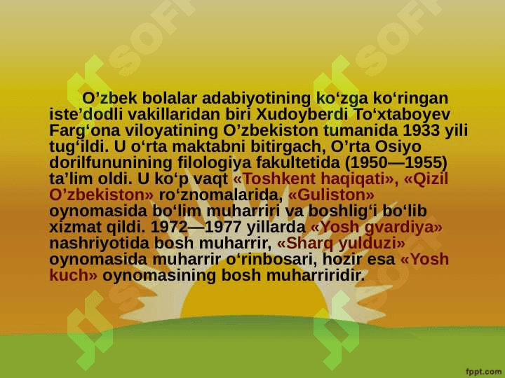 Xudoyberdi To’xtaboyev 2