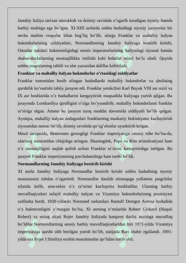 IX-XI asrda Italiya 25 7