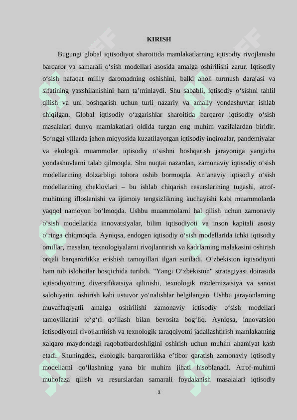 ZAMONAVIY IQTISODIY O’SISH MODELLARI 3
