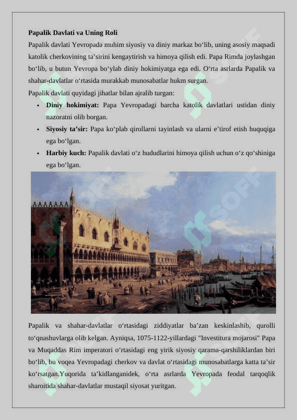 Rivojlangan o‘rta asrlarda Italiya 5