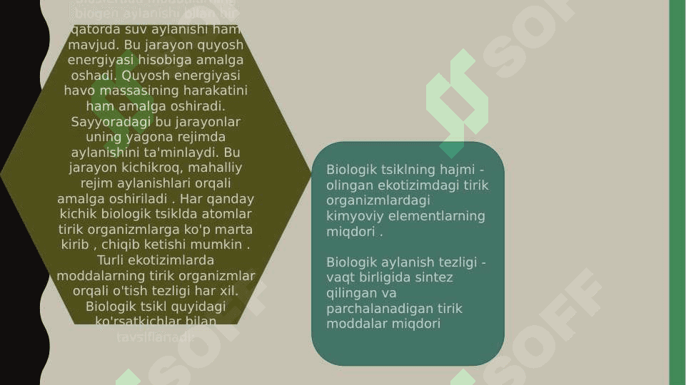 Biosferada modda va energiya aylanishi 2