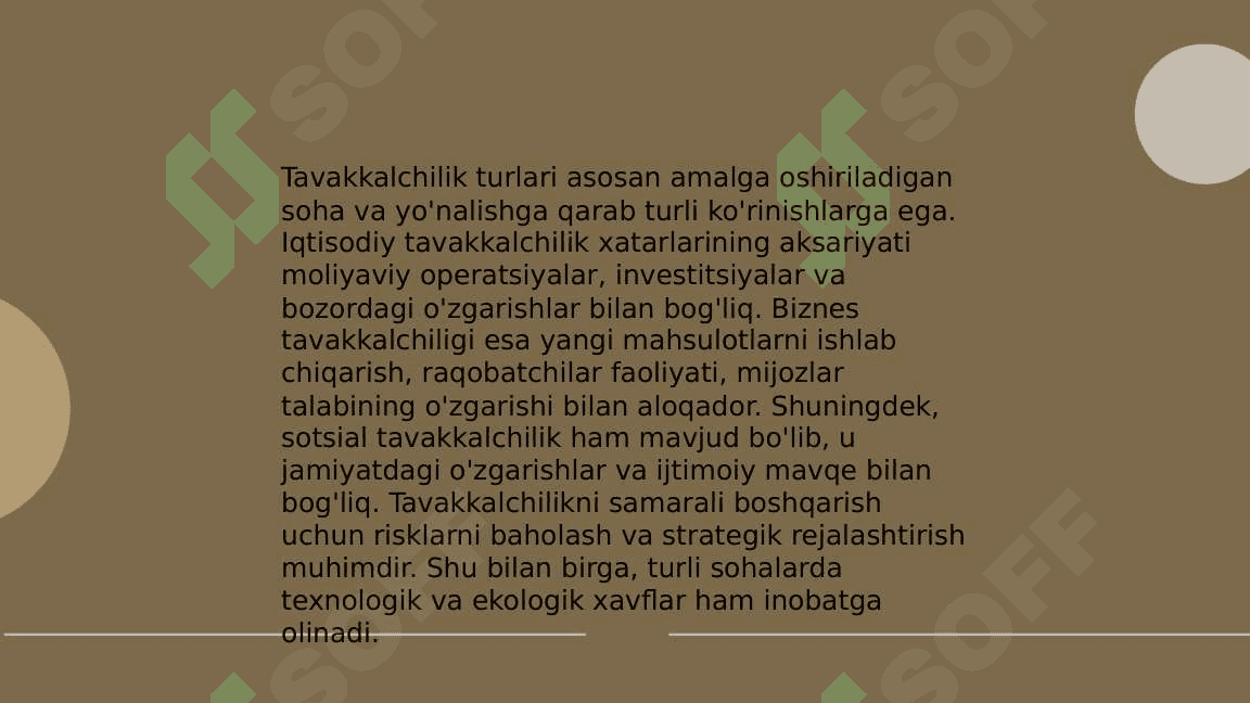 Noaniqlik va tavakkalchilik 4