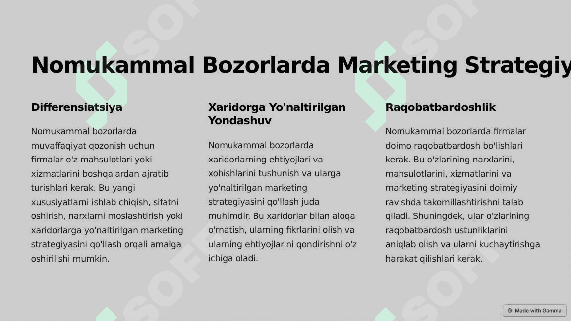 Nomukammal Bozorlarda Firmalar Faoliyati 3
