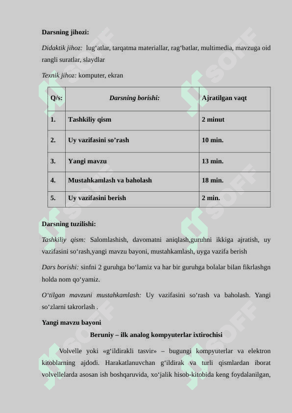 Ilm va zakovat dars ishlanma 2