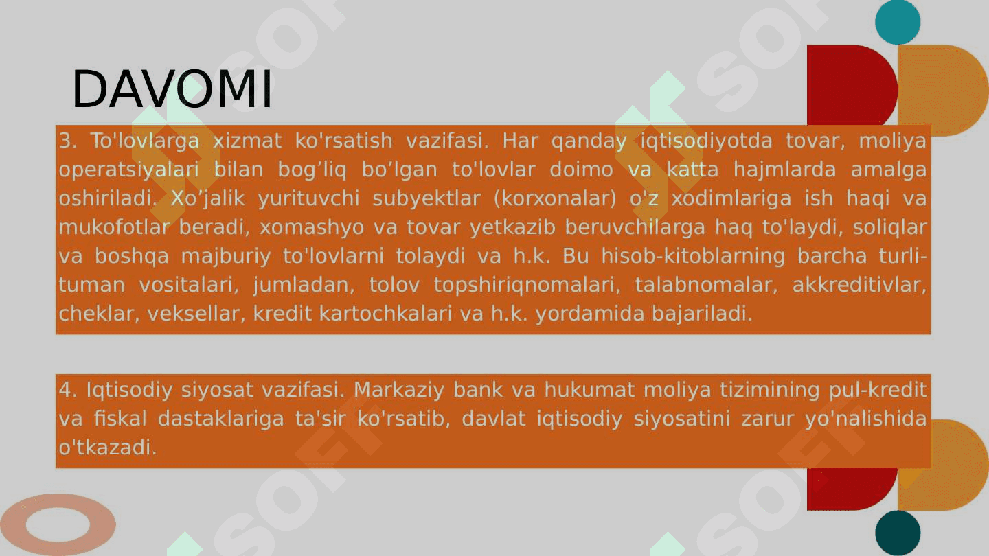 Moliya bozorining bozor muhitidagi o'rni 7