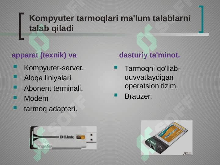 Global tarmoqlarning zamonaviy vositalari 5