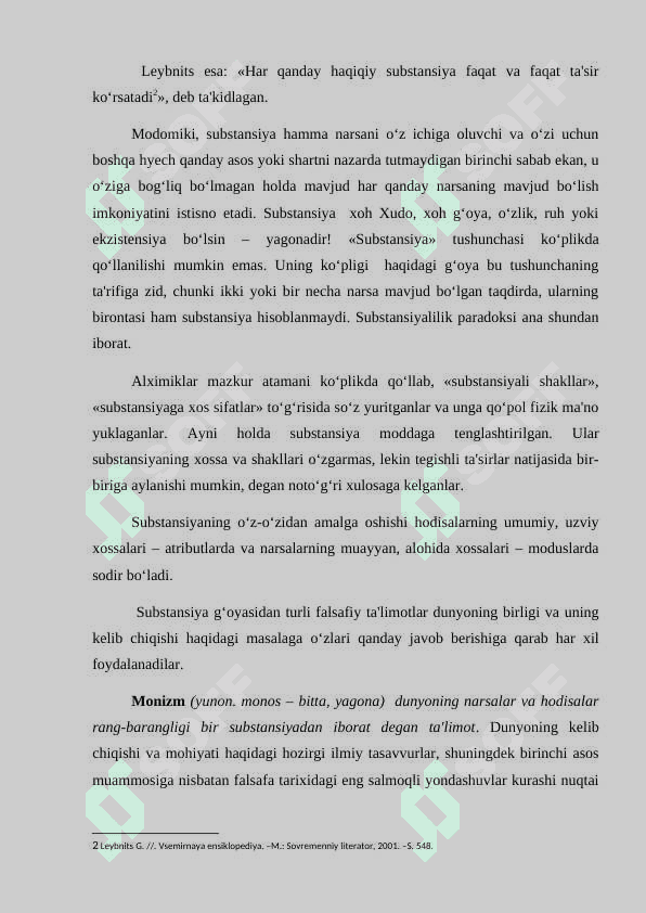 Falsafada substansiya va materiya muammosi 3