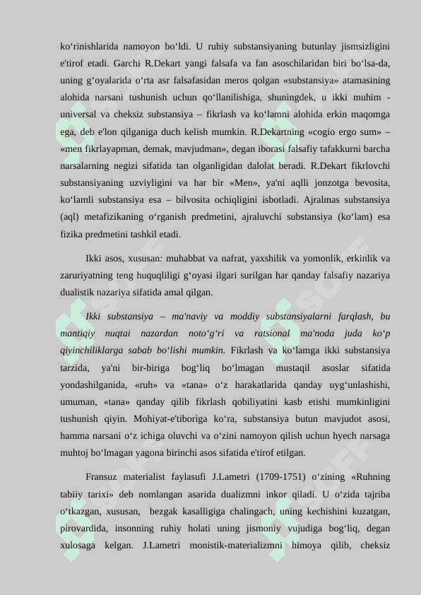 Falsafada substansiya va materiya muammosi 5