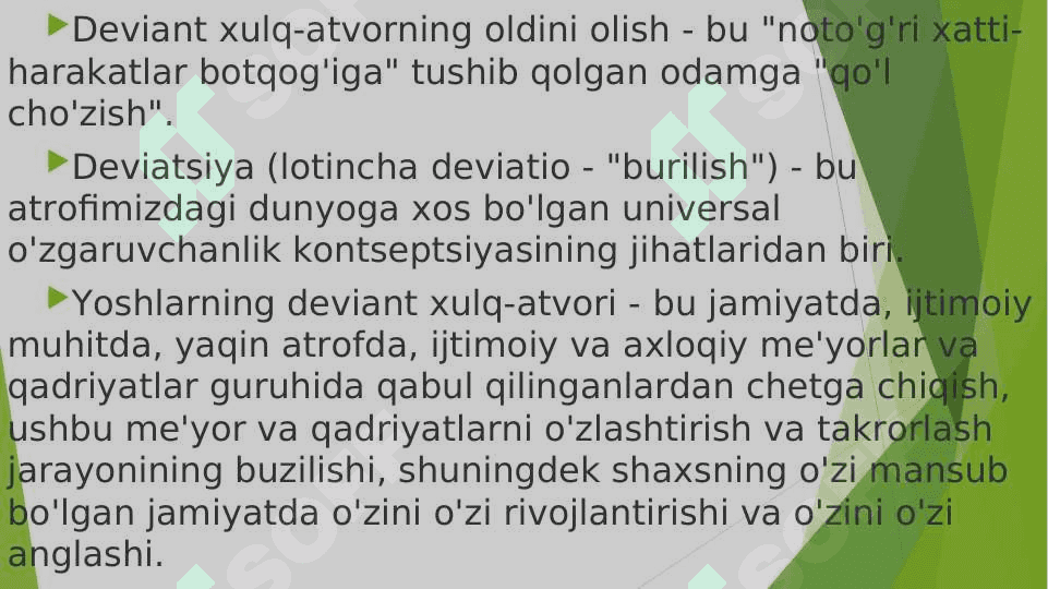 O’quvchi-yoshlar o’rtasida deviant xulq-atvor profilaktikasi. 2