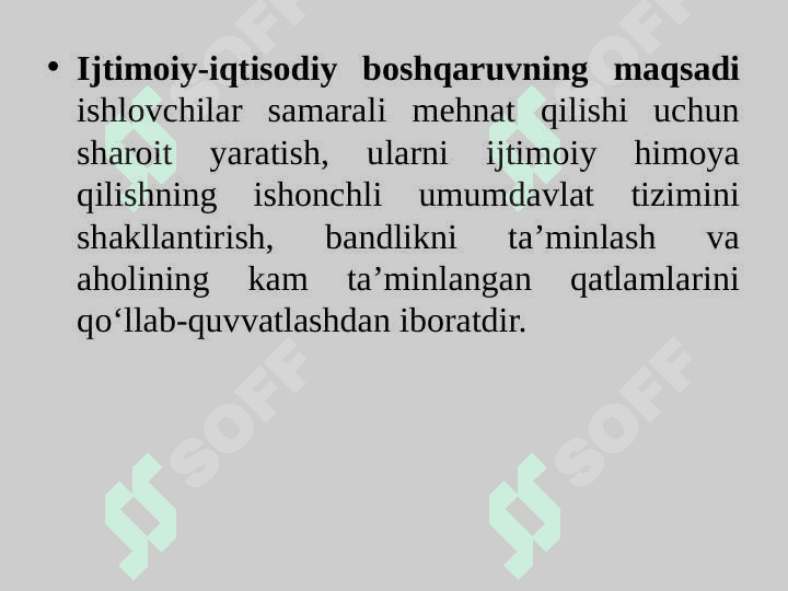 BOSHQARUVNING MOHIYATI, PREDMETI VA USLUBI. 8