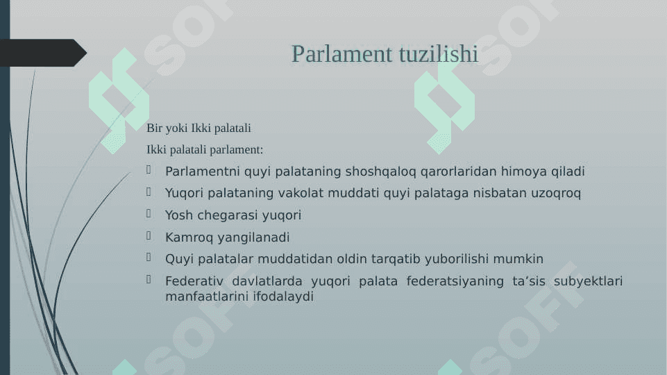 Qonun chiqaruvchi hokimiyat 5