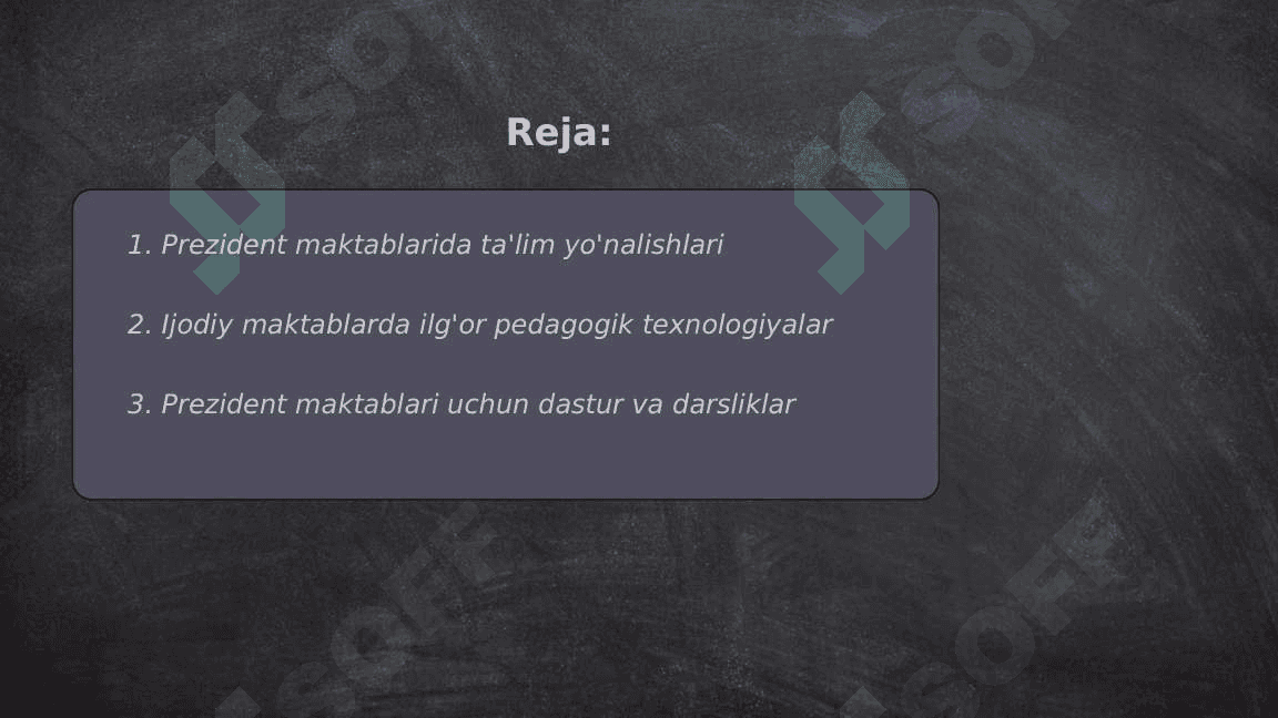 Prezident maktablari va ijodiy maktablar 2