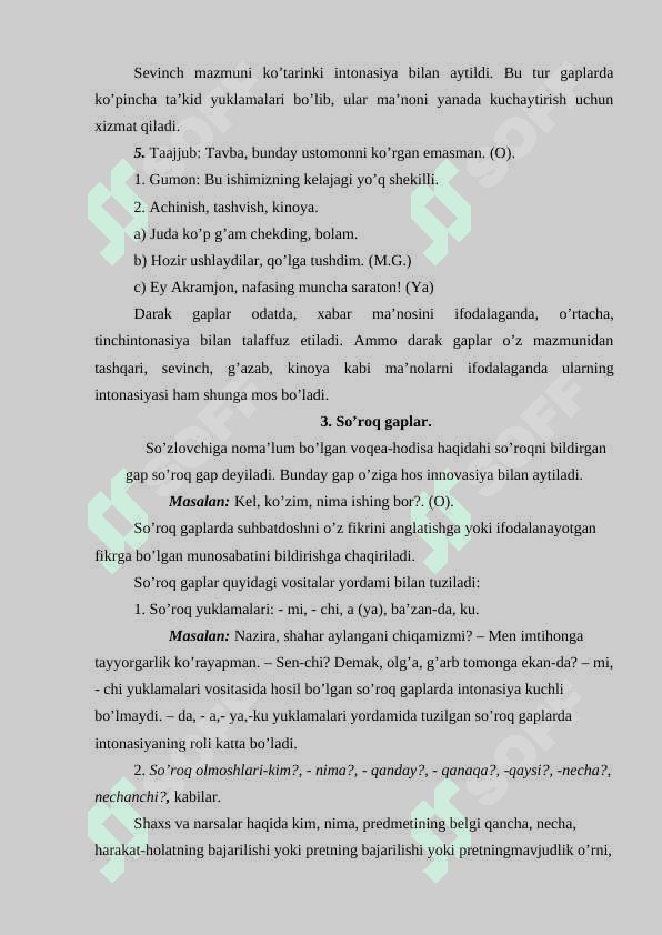 Gapning ifoda maqsadiga ko’ra turlari 4