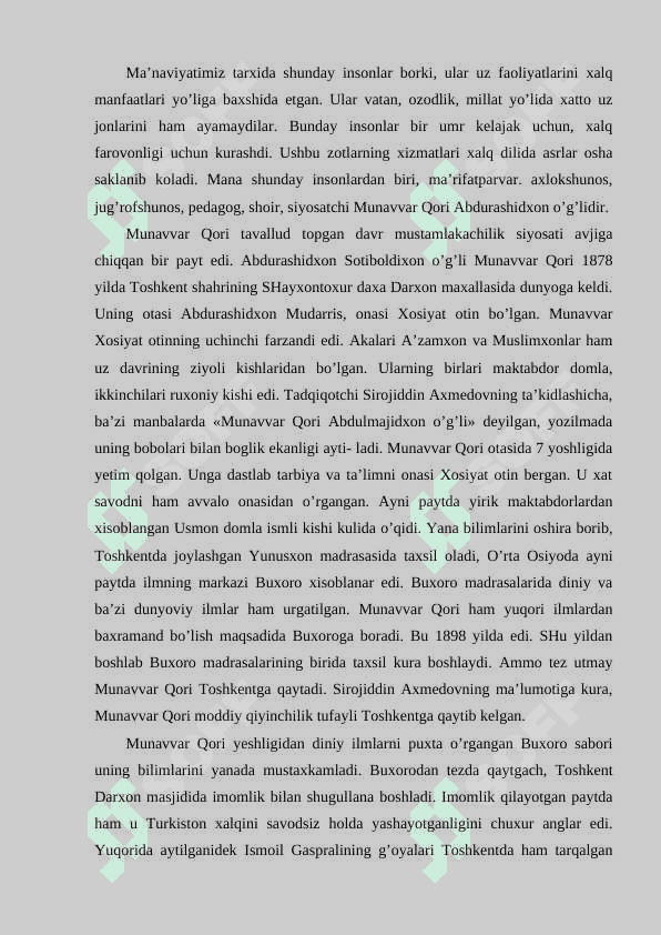 Munavvar Qorining maorif tizimidagi faoliyati 2