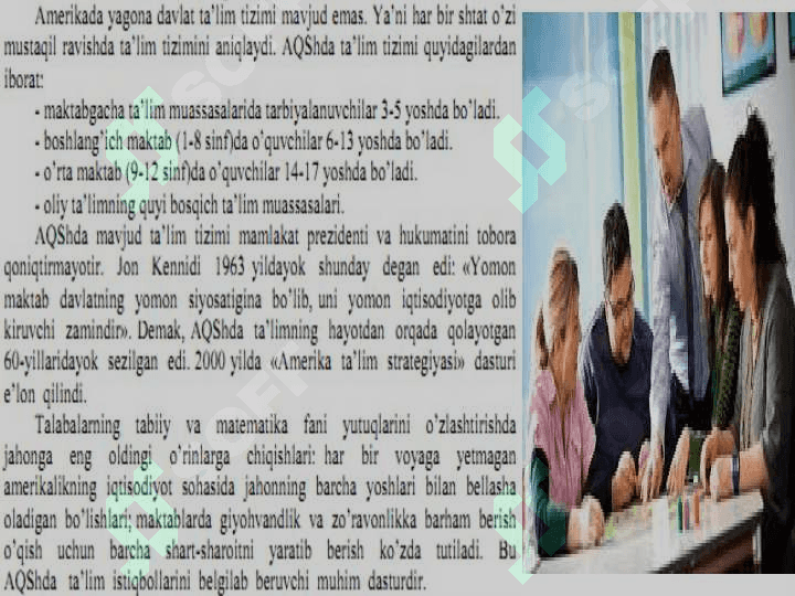 Amerka va Angliyada ta’lim Maskanlarining qiyosiy tahlili 4