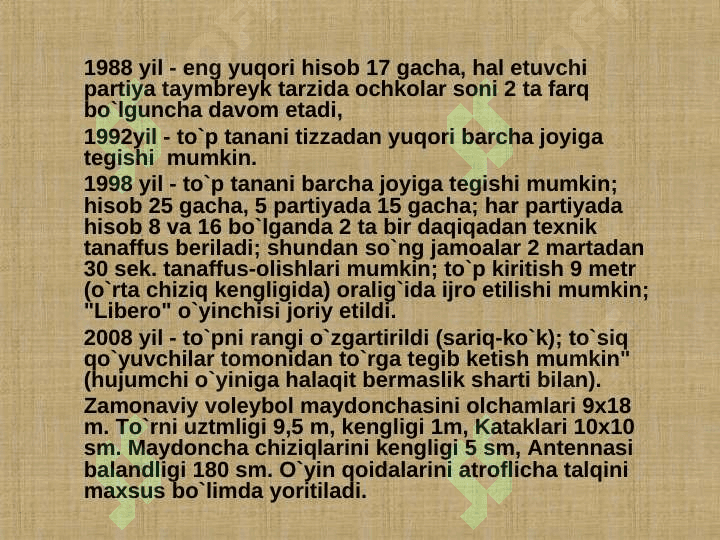 VOLLEYBOLDA TO’G’RIDAN XUJUMKOR ZARBA BERISH 6