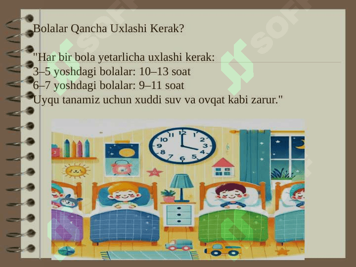 Uyqu va dam olish gigiyenasi 4