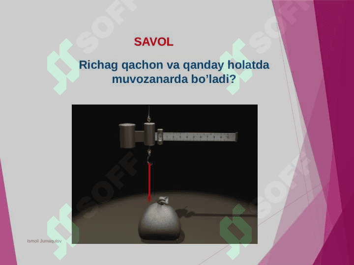 Kuch momenti.Richag va uning muvozanat sharti 7