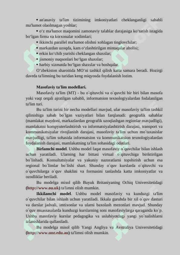 MASOFAVIY TA'LIM TIZIMI – O`QITISHNING ZAMONAVIY USULI 3