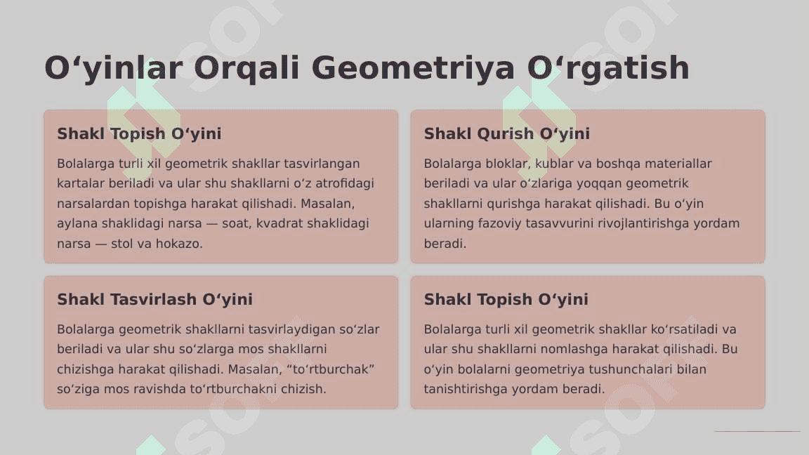 Boshlang‘ich Sinflarda Geometriya Elementlarini O‘rgatish Metodikasi 4